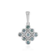 Pendentif en or et Diamant bleu I1