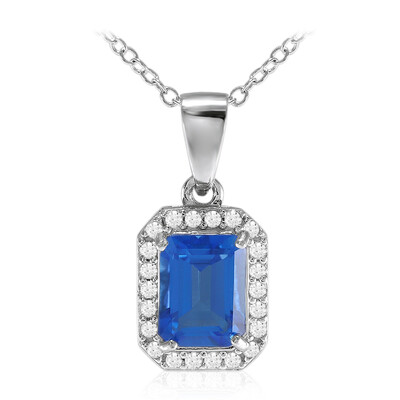 Collier en argent et Topaze Bleue Indigo