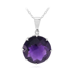 Collier en argent et Améthyste de Zambie