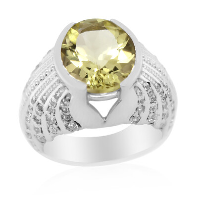 Bague pour homme en argent et Quartz de l'Ouro Verde