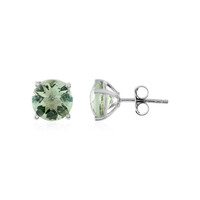 Boucles d'oreilles en argent et Améthyste verte