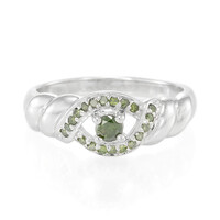Bague en argent et Diamant fantaisie