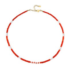 Collier en argent et Opale orange d'Éthiopie (Riya)
