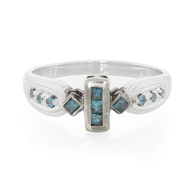 Bague en argent et Diamant fantaisie