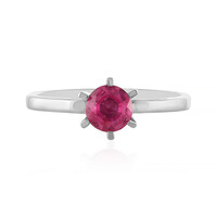 Bague en argent et Saphir rose de Madagascar