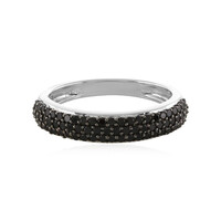 Bague en argent et Spinelle noir
