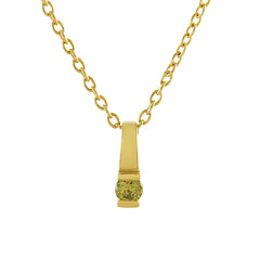 Collier en argent et Diamant jaune I4