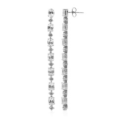 Boucles d'oreilles en argent et Topaze blanche