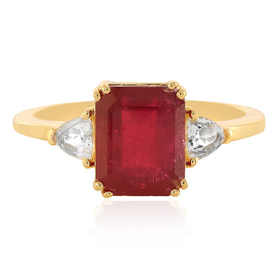 Bague en argent et Rubis de Madagascar