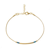 Bracelet en argent et Hématite bleu royal