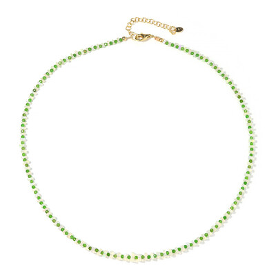 Collier en argent et Diopside de Russie