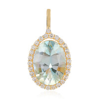 Pendentif en argent et Quartz lac de montagne