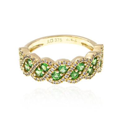Bague en or et Tsavorite de Tanzanie AAA (de Melo)