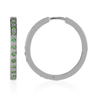 Boucles d'oreilles en argent et Grenat Tsavorite