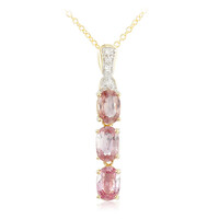 Collier en or et Saphir Padparadscha non chauffé (AMAYANI)