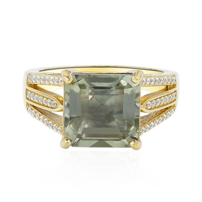 Bague en argent et Améthyste verte