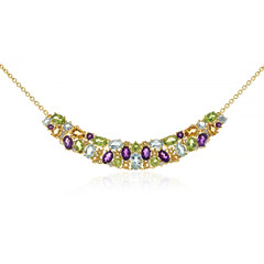 Collier en argent et Topaze bleu ciel