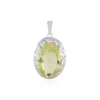 Pendentif en argent et Quartz citron