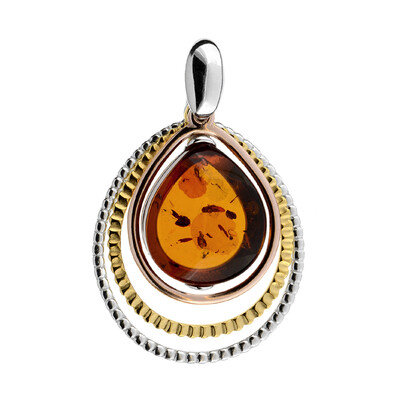 Pendentif en argent et Ambre baltique (dagen)