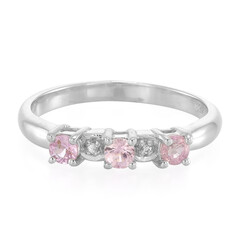 Bague en argent et Saphir parme