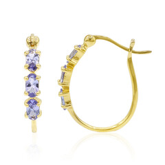 Boucles d'oreilles en argent et Tanzanite