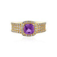 Bague en argent et Améthyste d'Uruguay