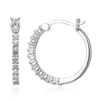 Boucles d'oreilles en argent et Topaze blanche