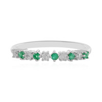 Bague en argent et Emeraude de Colombie