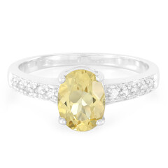 Bague en argent et Béryl jaune