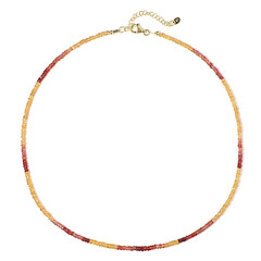 Collier en argent et Saphir rouge du soir