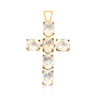 Pendentif en argent et Quartz bleu lunaire