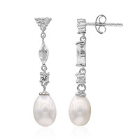 Boucles d'oreilles en argent et Perle de culture d'eau douce