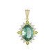 Pendentif en argent et Fluorite verte