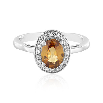 Bague en argent et Zircon mandarine