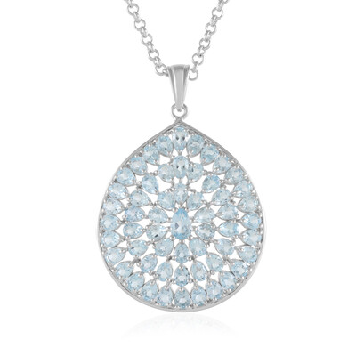 Collier en argent et Topaze bleu ciel