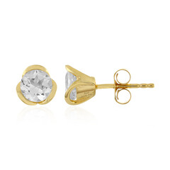Boucles d'oreilles en argent et Topaze blanche