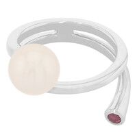Bague en argent et Perle d'Akoya