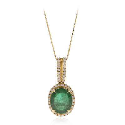 Collier en or et Emeraude de Zambie AAA (CIRARI)