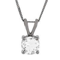 Collier en argent et Topaze blanche