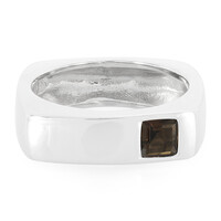 Bague en argent et Quartz fumé
