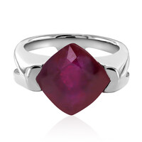 Bague en argent et Rubis de Madagascar