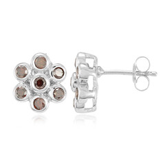 Boucles d'oreilles en argent et Diamant fantaisie