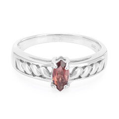 Bague en argent et Grenat du Mozambique