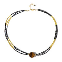 Collier en argent et Œil de Tigre (Riya)