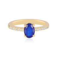Bague en argent et Spinelle bleu roi