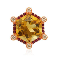Pendentif en or et Citrine Madère (Adela Gold)