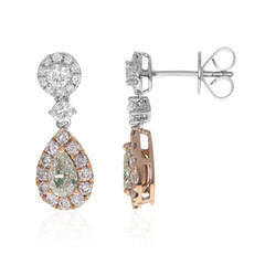 Boucles d'oreilles en or et Diamant vert SI1 (CIRARI)
