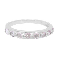 Bague en argent et Saphir parme