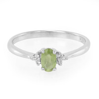 Bague en argent et Saphir vert