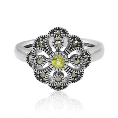 Bague en argent et Saphir jaune